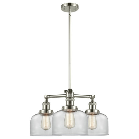 INNOVATIONS LIGHTING 207-PN-G72 Large Bell 3 Light Chandelier