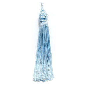 Set of 10 Arctic Sky Blue 5.5/" Chainette Tassels First Frost