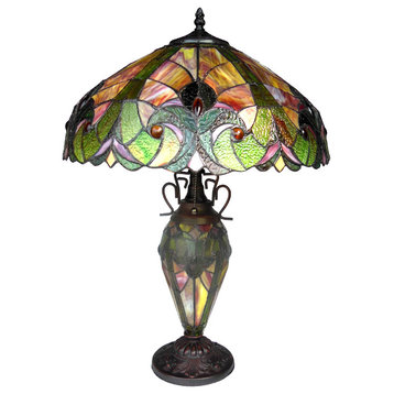 Liaison 3-Light Victorian Double Lit Table Lamp