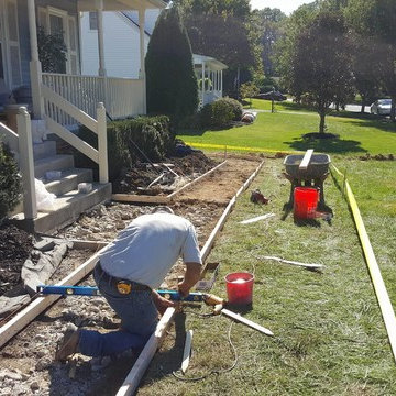 concrete pathway installation