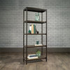 Sauder North Avenue Engineered Wood 4-Shelf Bookcase in Smoked Oak