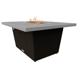 Rectangular Fire Pit Table 44x36x1 5 Natural Gas Brushed