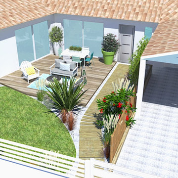 Conception d'un jardin de ville de 250m2 en Charente-Maritime