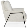Hooker Furniture Amette Leather and Metal Club Chair in White Finish