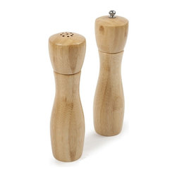 8" Hourglass Bamboo Salt and Pepper Mill Set - Products