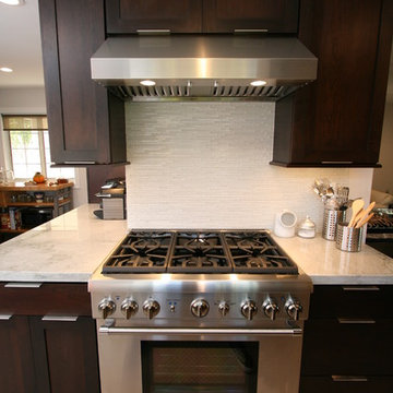 Transitional Cherry Espresso Kitchen