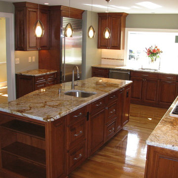 Traditional Cherry Wood Kitchen in Arlington