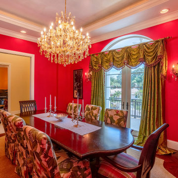 Bold Luxury Dining Room with Classic Charm and Dramatic Color Story
