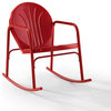 Griffith Outdoor Rocking Chairs, Set of 2, Chairs, Bright Red Gloss