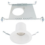 WAC Lighting - Blaze LED 6" Recessed Light Frame-in Kit 5-CCT, White, Round New Construction - Blaze is a powerful high efficiency 6in recessed downlight with an easy connect electrical box for simple installation. The universal input driver (120v-240v-277v) is fully concealed inside the electrical box and dimmable to 5% using a TRIAC or ELV dimmer. Features a 5-CCT color temperature selectable switch with options ranging from 2700K-3000K-3500K-4000K-5000K. Blaze is available in round or square as new construction or remodel with all options IC-Rated and Airtight. A frame-in kit is included with the new construction version, but can also be purchased separately (R6DRDN-FRAME). Wet location listing for indoor and outdoor applications or in showers.