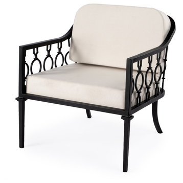 Southport Iron Upholstered Outdoor Lounge Chair