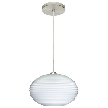 Besa Lighting 1KX-491307-BR Pape 12 - One Light Cord Pendant with Flat Canopy