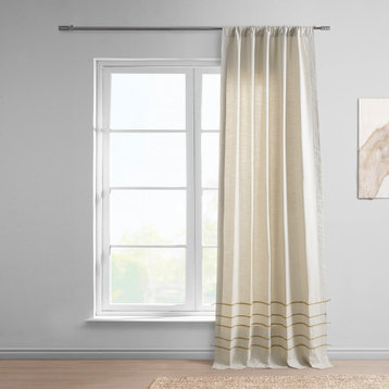 Millstone Modern Hampton Textured Cotton Curtain Single Panel, 50W x 96L