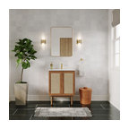 Hanalei Bathroom Vanity, Oak, 24", Single Sink, Freestanding