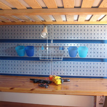 Buckets and metal rod