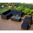 Harmonia Living Arden 8-Piece Patio Conversation Set, Indigo