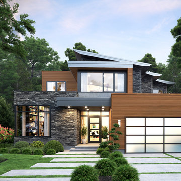 Atlas Stone™ in Oxford, Cedar Renitions™ Designer 6" in Timberline