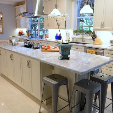 Full Galley-Style Kitchen Remodel Featuring Island and Custom Cabinetry