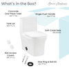 Concorde One Piece Square Right Side Flush Handle Toilet 1.28 gpf