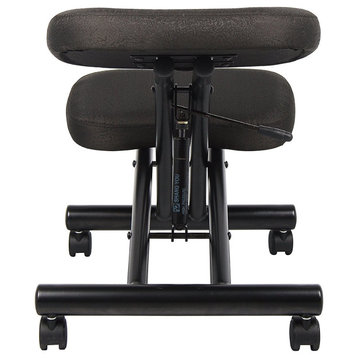 Kneeling chair knee stool in Black Fabric for Posture Correction and Back Pain