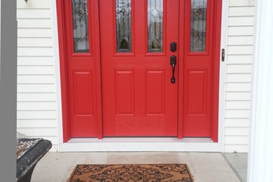 Inspiration for a timeless entryway remodel in Grand Rapids