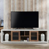 Furniture of America Tellun Industrial Wood Storage 71-Inch TV Stand in Walnut
