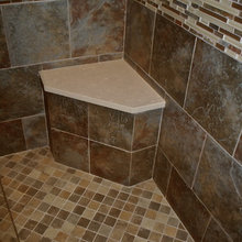 tiled shower