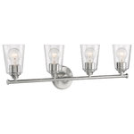 Nuvo Lighting - Nuvo Lighting 60/7184 Bransel - 4 Light Bath Vanity - Bransel; 4 Light; Vanity Fixture; Brushed Nickel FBransel 4 Light Bath Brushed Nickel ClearUL: Suitable for damp locations Energy Star Qualified: n/a ADA Certified: n/a  *Number of Lights: Lamp: 4-*Wattage:60w A19 Medium Base bulb(s) *Bulb Included:No *Bulb Type:A19 Medium Base *Finish Type:Brushed Nickel