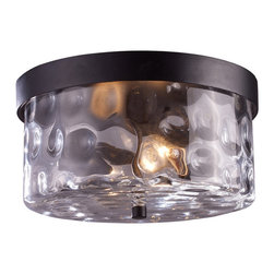Grand Aisle 2 Light Outdoor Flush Mount In Hazelnut Bronze - Products