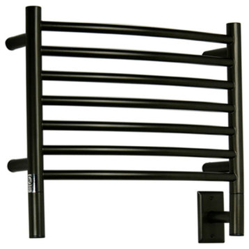 Jeeves Model H-Curved 7-Bar Hardwired Electric Towel Warmer, Oil Rubbed Bronze