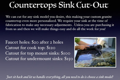 COUNTERTOPS SINK CUT-OUT