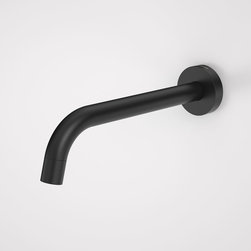 Caroma Liano Nexus Angled Wall Basin/Bath Outlet - Black - Bathroom Sink Taps