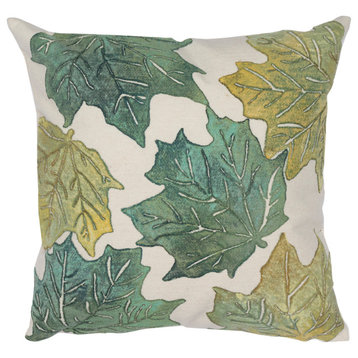 Visions IV Leaf Toss Indoor/Outdoor Pillow Forest Cloud 20"x20"