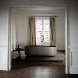 Pietra Grey Marble Designo Freestanding Stone Bath 1780mm - Baths