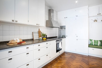 This is an example of a scandinavian kitchen in Stockholm.