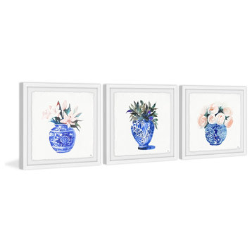 Spring Blooms Triptych, Set of 3, 12x12 Panels