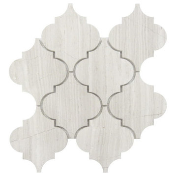 Arabesque Interlocking Mosaic Tile, White Oak, 30 Sq. ft.
