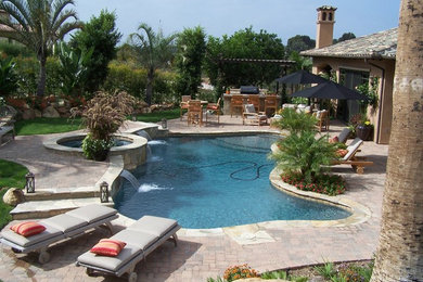 This is an example of a traditional landscaping in San Diego.