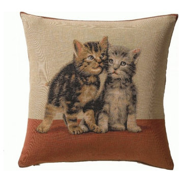 Two kittens I European Cushion Cover