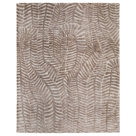 Oliena R8A54 Modern/Bohemian Accent Rug, Taupe, 3'6"x5'6"