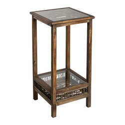 Cooper Classics Folly 6287 Glass Top Pedestal - Console Tables