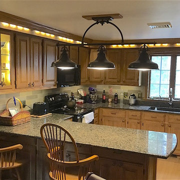 Kitchen renovation using original cabinets