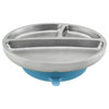 Blue Avanchy Stainless Steel Suction Toddler Plate, Blue