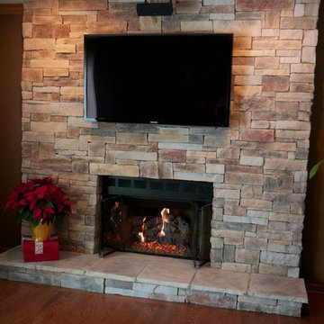 Stone Fireplaces and TVs
