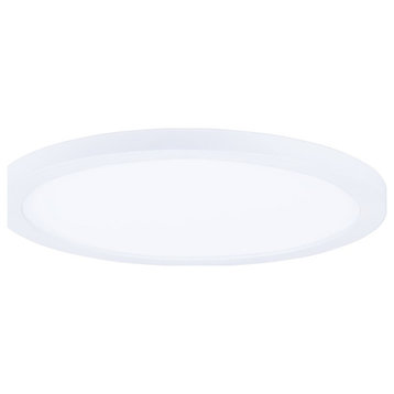Maxim Wafer 9" 1-Light Round Outdoor LED Surface Mount 58814WTWT, White