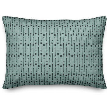 Blue Arrows Pattern Throw Pillow