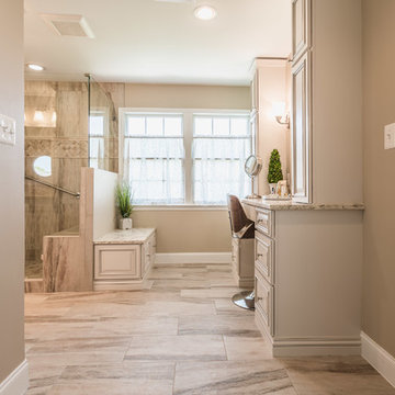 Elegant Master Bathroom with Beautiful Custom Vanity in Ashburn, VA
