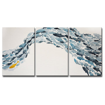 Ready2Hangart 'Goldfish' By Norman Wyatt Jr. 3-Piece Wrapped Canvas Art Set