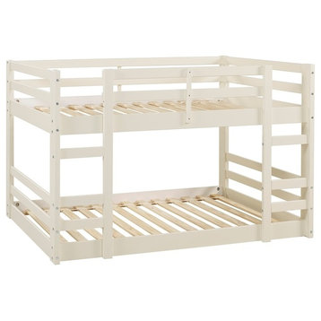 Low Wood Twin Over Twin Bunk Bed - White