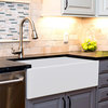 Nantucket Sinks 36" Farmhouse Fireclay Sink with Offset Drain and Grid